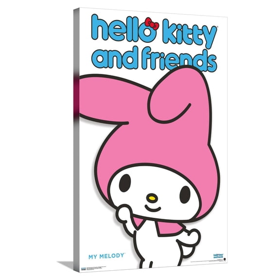 Hello Kitty and Friends: Hello - My Melody Feature Series Canvas Wall Poster, 22.375" x 34"