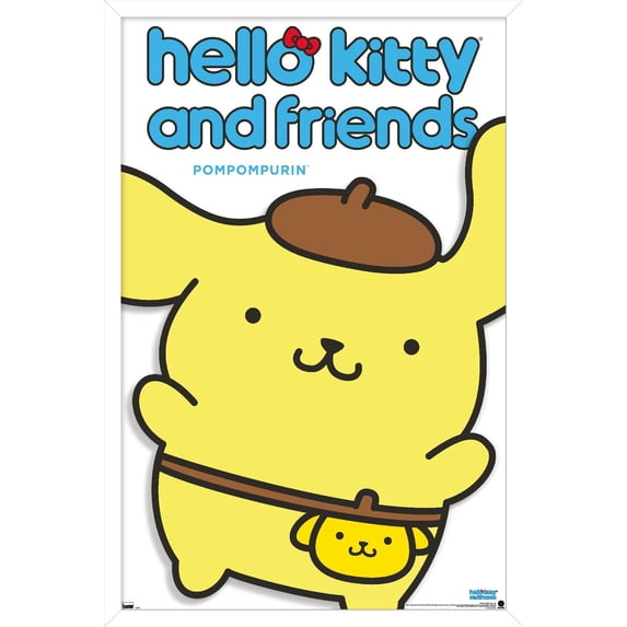 Hello Kitty and Friends: Hello - Pompompurin Feature Series Wall Poster, 22.375" x 34" Framed