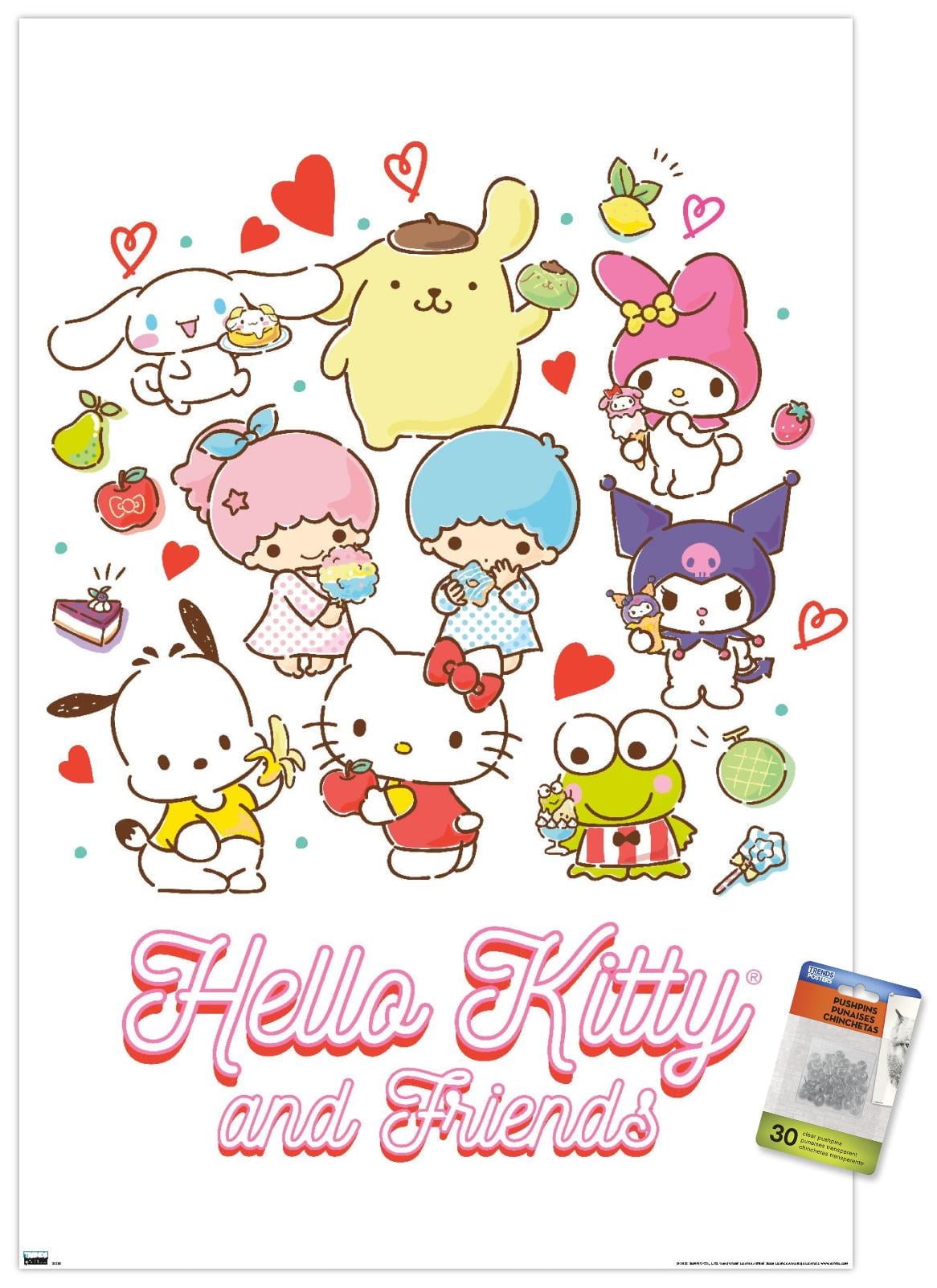 Hello Kitty and Friends - Kawaii Favorite Flavors Wall Poster with