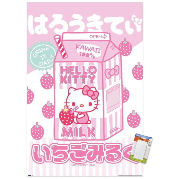 Hello Kitty and Friends - Kawaii Milk Wall Poster, 22.375" x 34"