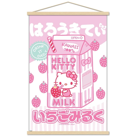 Hello Kitty: 20 Kawaii Tokyo - Milk Wall Poster with Magnetic Frame, 22.375" x 34"