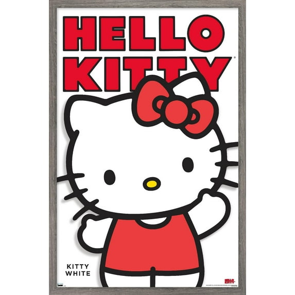 Hello Kitty and Friends- Kitty White Feature Series Wall Poster, 14.725" x 22.375" Framed