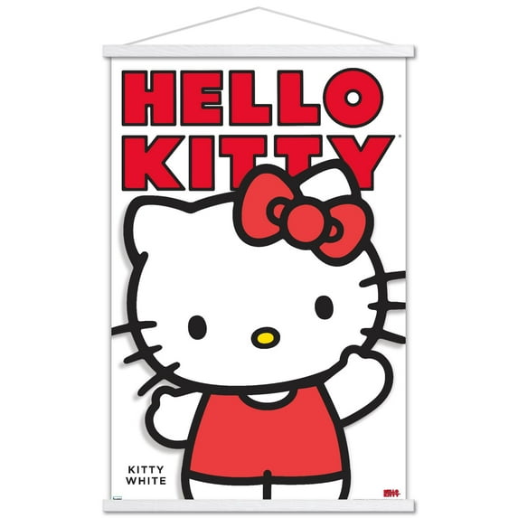 Hello Kitty and Friends- Kitty White Feature Series Wall Poster with Magnetic Frame, 22.375" x 34"