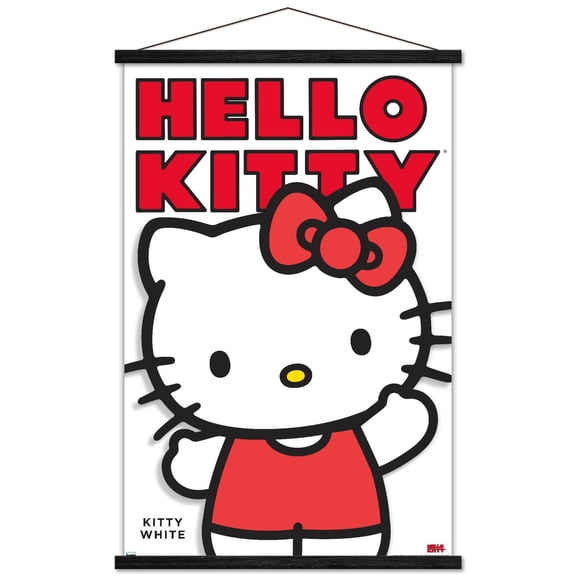 Hello Kitty and Friends - Kitty White Feature Series Wall Poster with Magnetic Frame, 22.375" x 34"