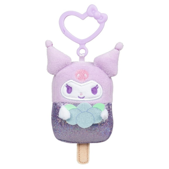 Hello Kitty and Friends, Kuromi 4 inch Clip-on - Child's Ultra Soft Stuffed Plush Toy