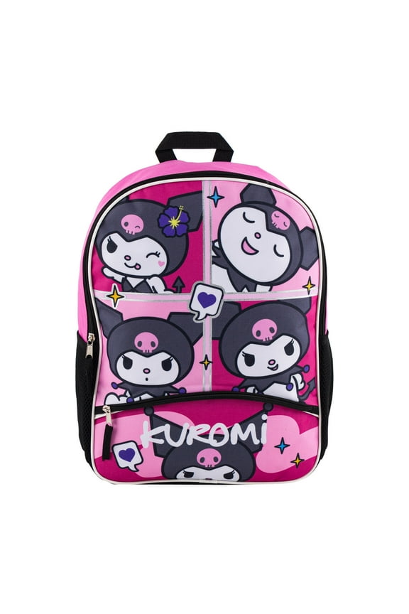 and Friends Kuromi Backpack - 16" - Deluxe - Microsilk