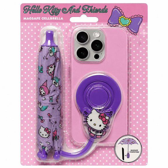 Hello Kitty and Friends MagSafe Cellbrella Phone Umbrella with Magnetic Ring Grip, Purple