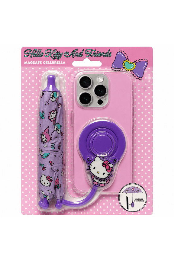 Hello Kitty and Friends MagSafe Cellbrella Phone Umbrella with Magnetic Ring Grip, Purple