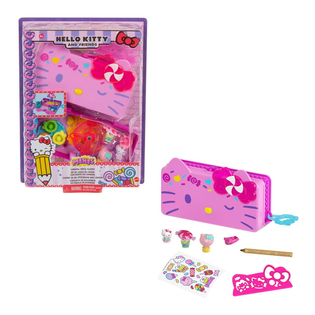Hello Kitty and Friends Minis Carnival Pencil Case Action Figure Set, 7 ...