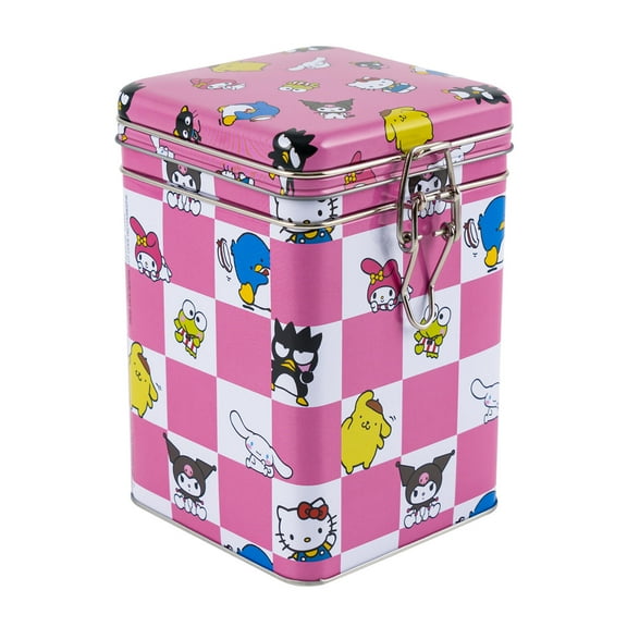 Hello Kitty and Friends Pink and White Rectangular Lock Top Canister, 87391