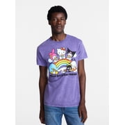 Hello Kitty and Friends Rainbow Mens and Big Mens Tie Dye Tee, Mens Sizes S-3XL