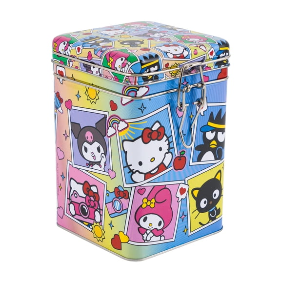 Hello Kitty and Friends Rainbow Rectangular Lock Top Canister, 87355