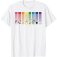 thumbnail image 1 of Hello Kitty and Friends Rainbow T-Shirt, Cute Kitten Tee For Men Women Cat Lovers, White Color, Size 4XL, 1 of 2