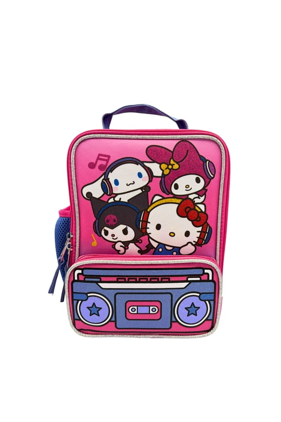 Hello Kitty and Friends Insulated Reusable Lunch Bag with Front Pocket