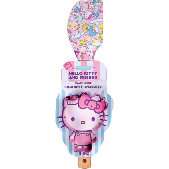 Hello Kitty and Friends Snack Shop Cookie Cutter and Wooden Handle Spatula Set - Hello Kitty