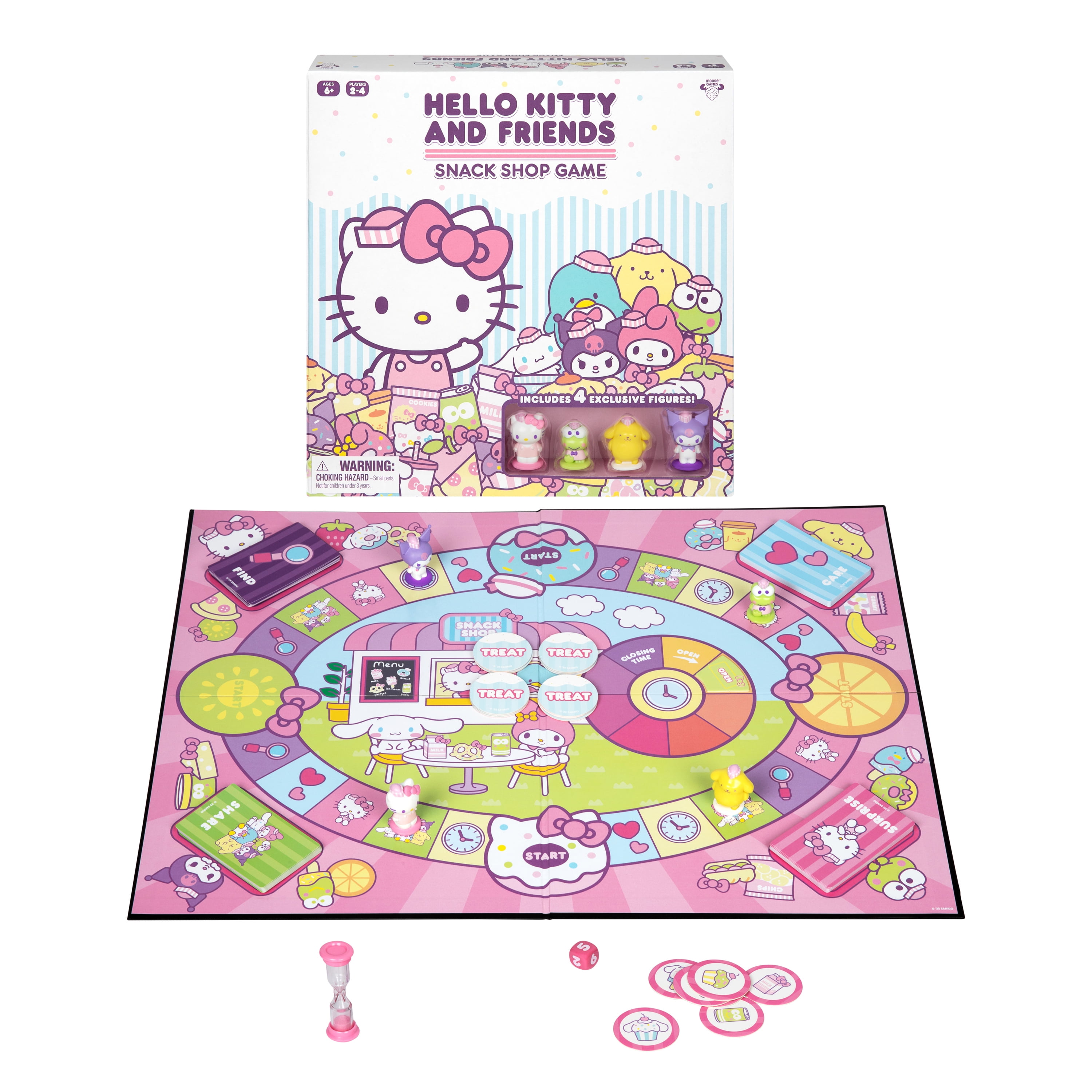 Hello Kitty and Friends Snack Shop Game, Fun Activity Game, Kids & Family Games, Ages 6+, 2-4 Players, Walmart Exclusive