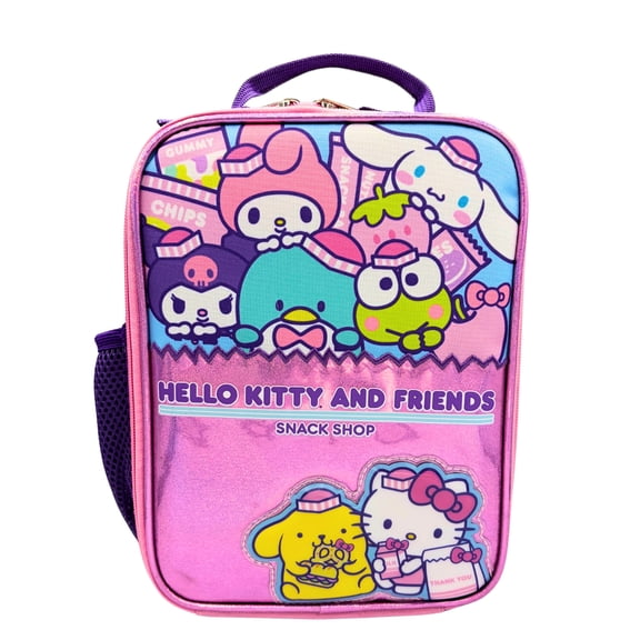 Hello Kitty and Friends Snack Shop Reusable Lunch Kit with Insulated Interior