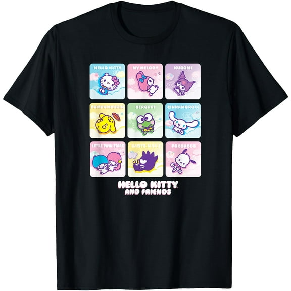 Hello Kitty and Friends Square Icons DTG Print Unisex T-Shirt