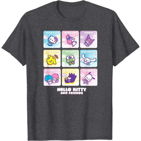 Hello Kitty and Friends Square Icons DTG Print Unisex T-Shirt