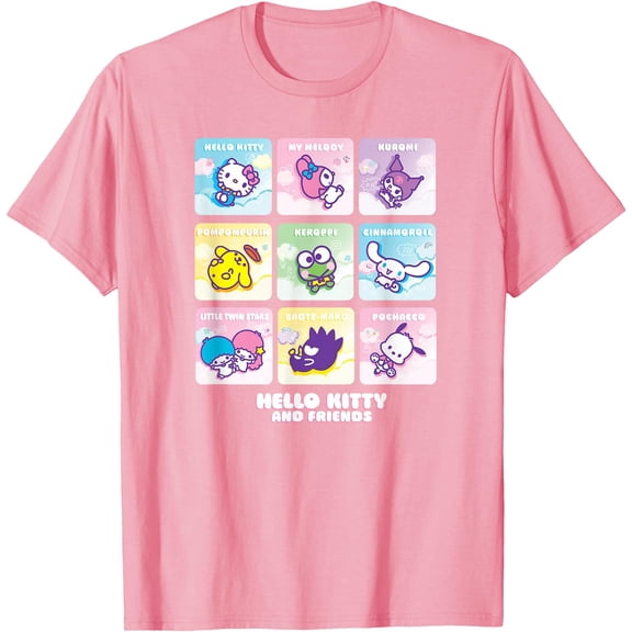 Hello Kitty and Friends Square Icons DTG Print Unisex T-Shirt