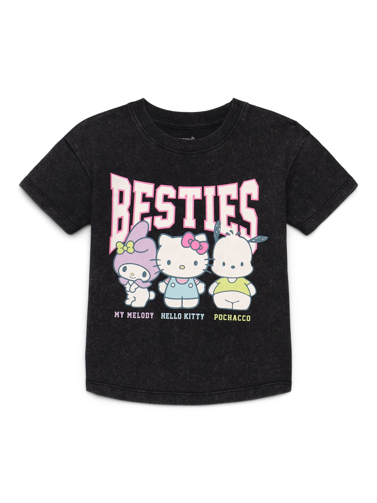 Hello Kitty and Friends Toddler Graphic Crewneck Tee, Sizes 12M-5T