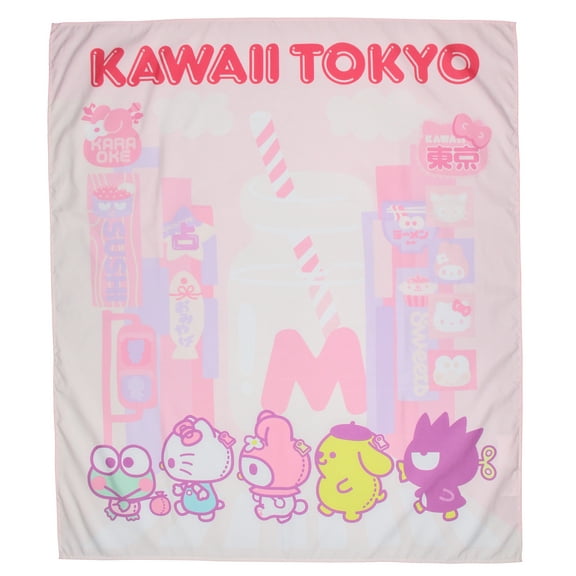 Hello Kitty and Friends Tokyo City Pop Art Tapestry for Bedroom Wall Hanging for Living Room Dorm Home Decor 40"x34"