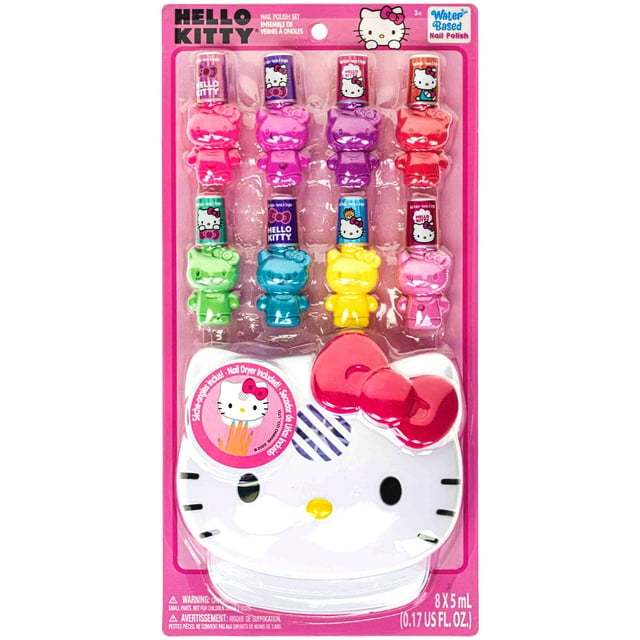 Townley Girl Hello Kitty and Friends Kids Play Nail Polish Set, 8