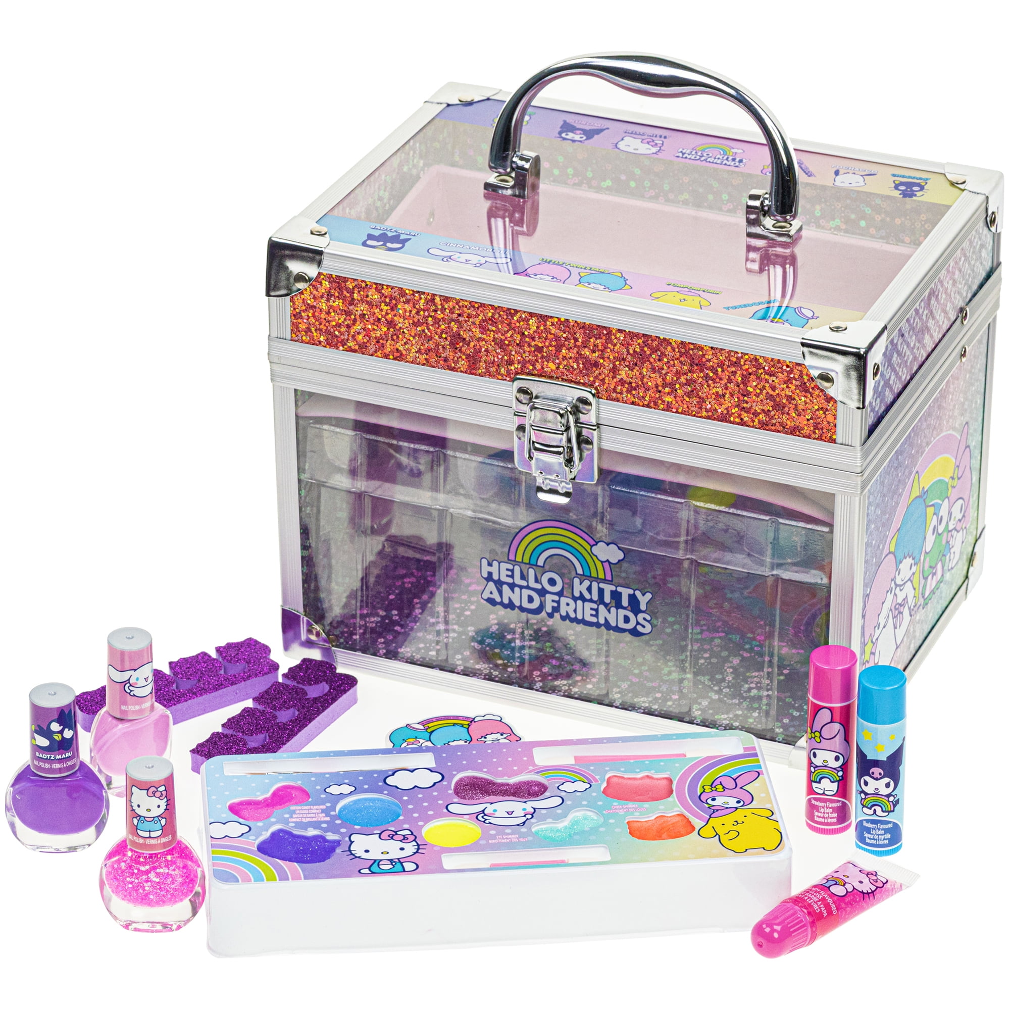Hello Kitty and Friends Train Case Pretend Play Cosmetic Set Kids