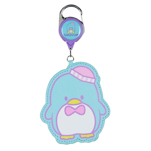 Hello Kitty and Friends Tuxedo Sam Retractable Lanyard Carabiner with ID Character Badge Holder for Keys Keychain Wallet