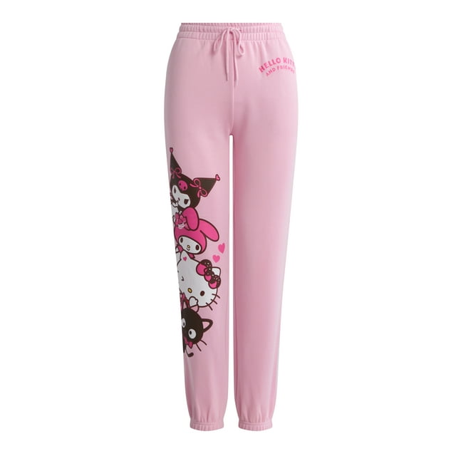 Hello Kitty and Friends Valentine’s Graphic Jogger Pants, Women's