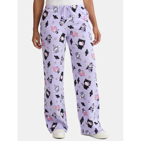 Hello Kitty and Friends Women's Halloween Print Fleece Jogger Pants, Sizes XXS-XXL