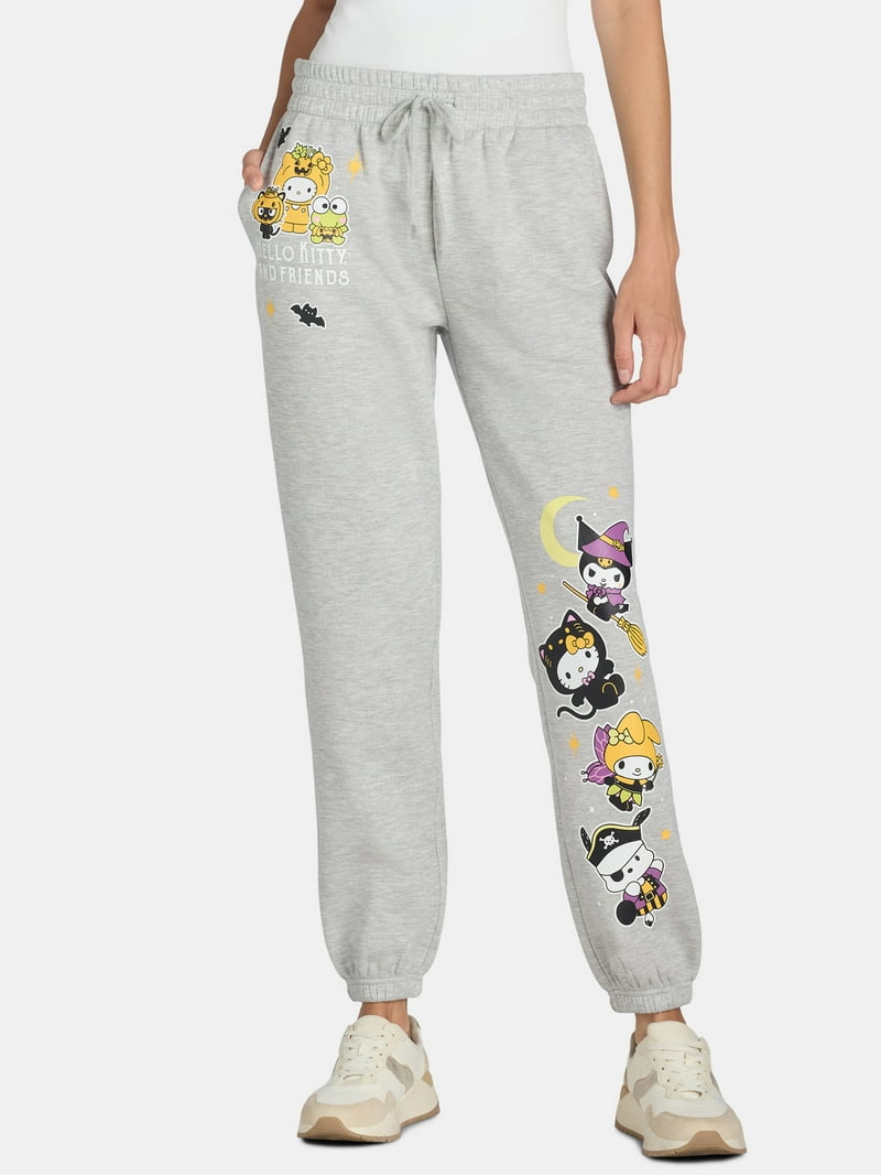 Hello Kitty Women's Halloween Graphic Joggers XS-XXL Fleece