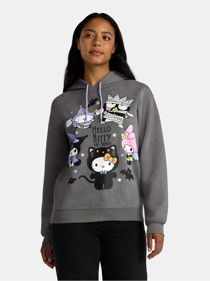 Hello Kitty and Friends Women's Halloween Graphic Pullover Hoodie