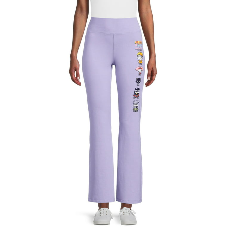 Soft & Comfy Yoga Pants, 95% Cotton/5% Spandex, Purple XL