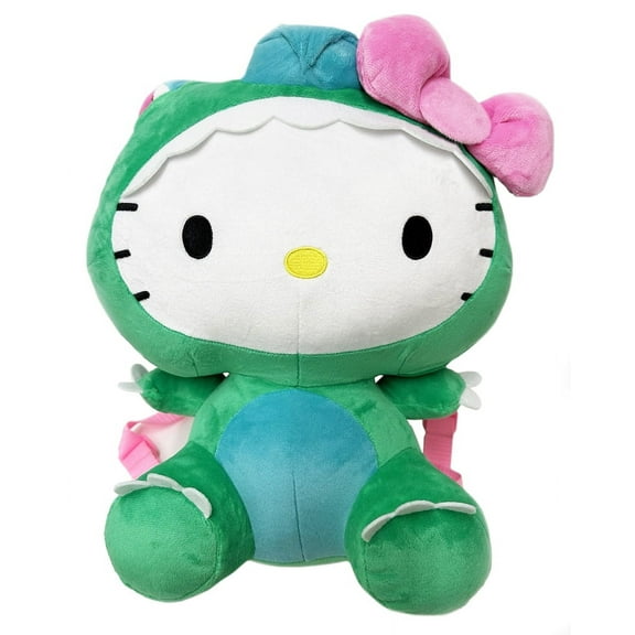 Hello Kitty by A&I Products Age Over 3 Plush Backpack, Green