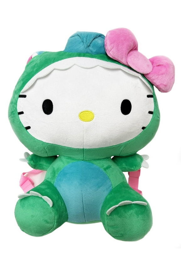 Hello Kitty by A&I Products Age Over 3 Plush Backpack, Green