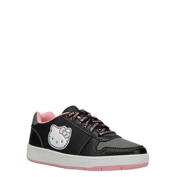 Hello Kitty & Friends By Sanrio Women's Black Casual Court Sneakers