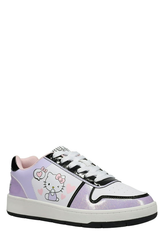 by Sanrio Women’s Lavendar Casual Court Sneaker, Sizes 6-11, Regular Width