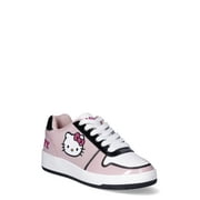Hello Kitty by Sanrio Women's Pink Casual Court Sneakers, Sizes 6-11, Regular Width
