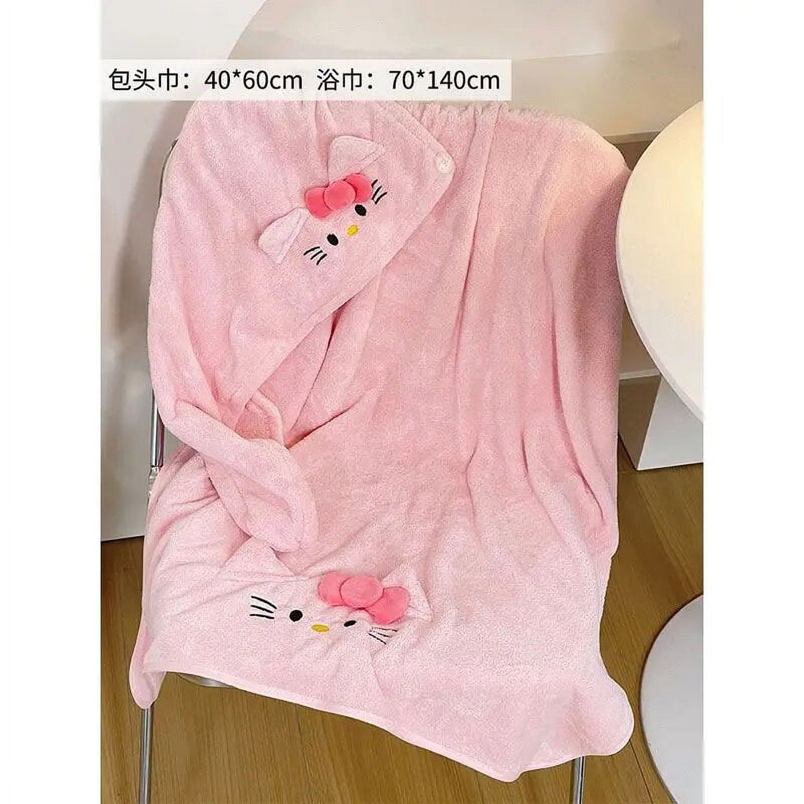 Hello Kitty cute bath towel absorbs water, dries quickly, does not shed