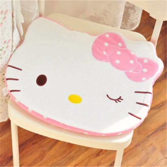 Hello Kitty cute creative sweet cartoon embroidery simple fashion thickened soft comfortable office chair decorative cushion