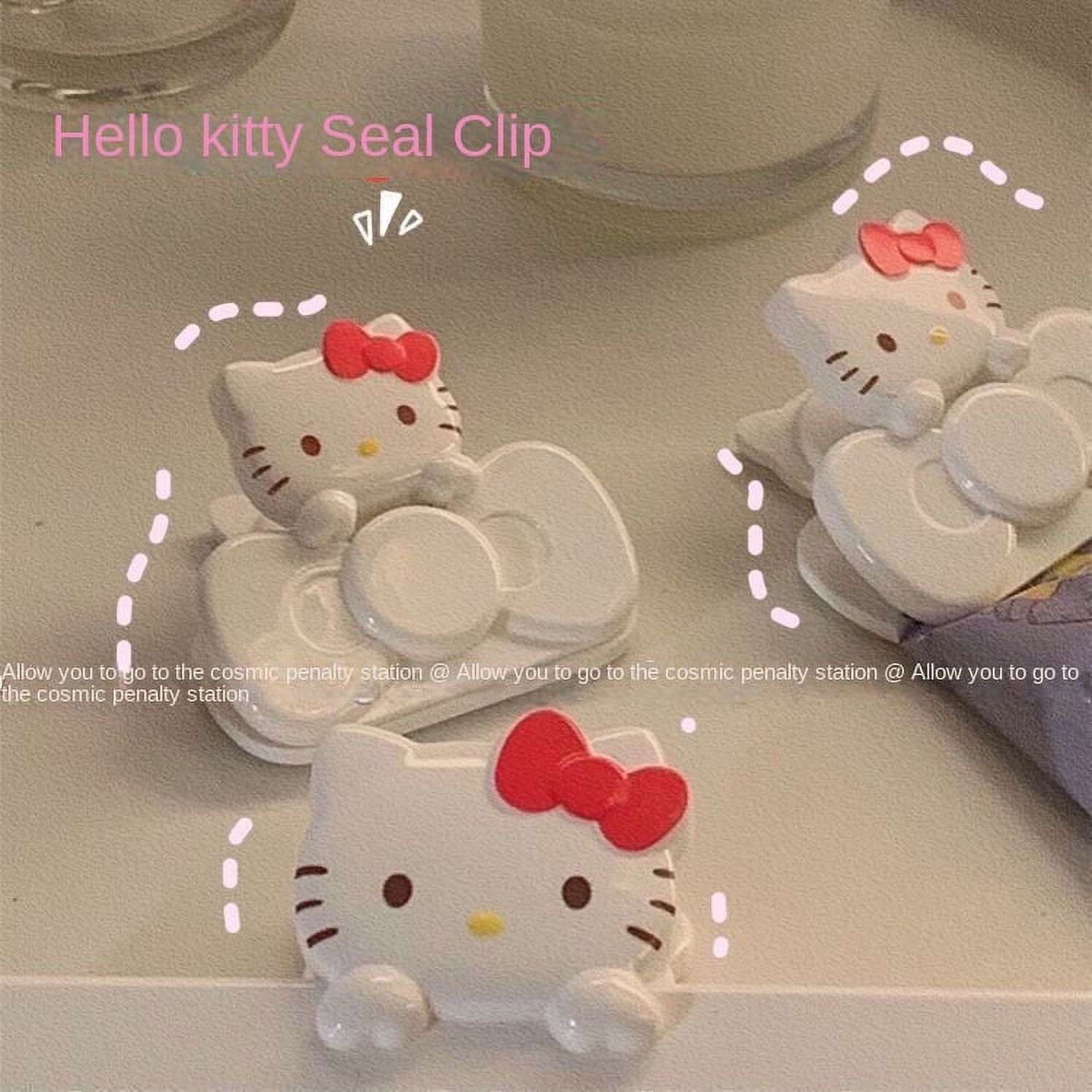 Hello Kitty food snack bag clip has a cute shape and can be used as a