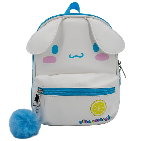 Hello Kitty’s Cinnamoroll 9” Micro Mini Backpack Purse Featuring a 3D Ears & Pompom Dangle, White