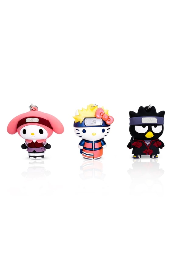 x Naruto 3D Foam Figural Bag Clip 3-Piece Set