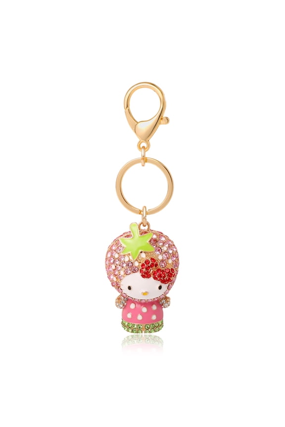 x Strawberry Shortcake Crystal Pav Bag Charm Keychain  Officially Licensed