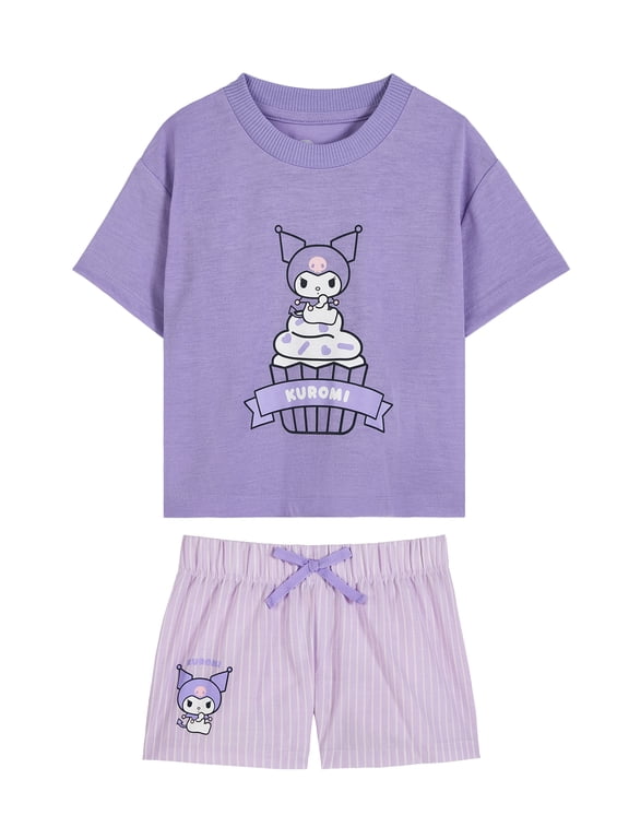 Representative product-family photo: Hello Kitty x Wonder Nation Girls Short Sleeve Pajama Top and Short Pajama Set, 2-Piece, Sizes 4-18, Price. Pictured option and availability are unverified.