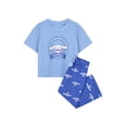 thumbnail image 1 of Hello Kitty x Wonder Nation Girls Short Sleeve Top and Sleep Pants Pajama Set, 2-Piece, Sizes 4-18, 1 of 3