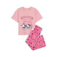 thumbnail image 1 of Hello Kitty x Wonder Nation Girls Short Sleeve Top and Sleep Pants Pajama Set, 2-Piece, Sizes 4-18, 1 of 3