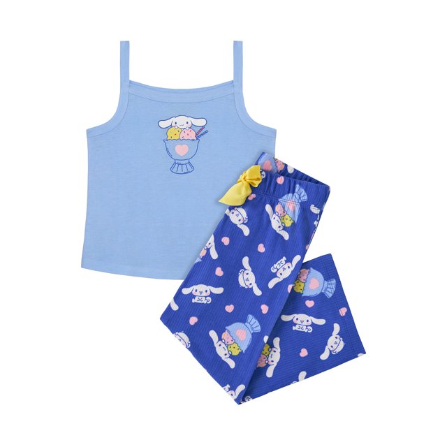 Hello Kitty x Wonder Nation Girls Tank and Sleep Pant Pajama Set, 2-Piece, Sizes 4-18