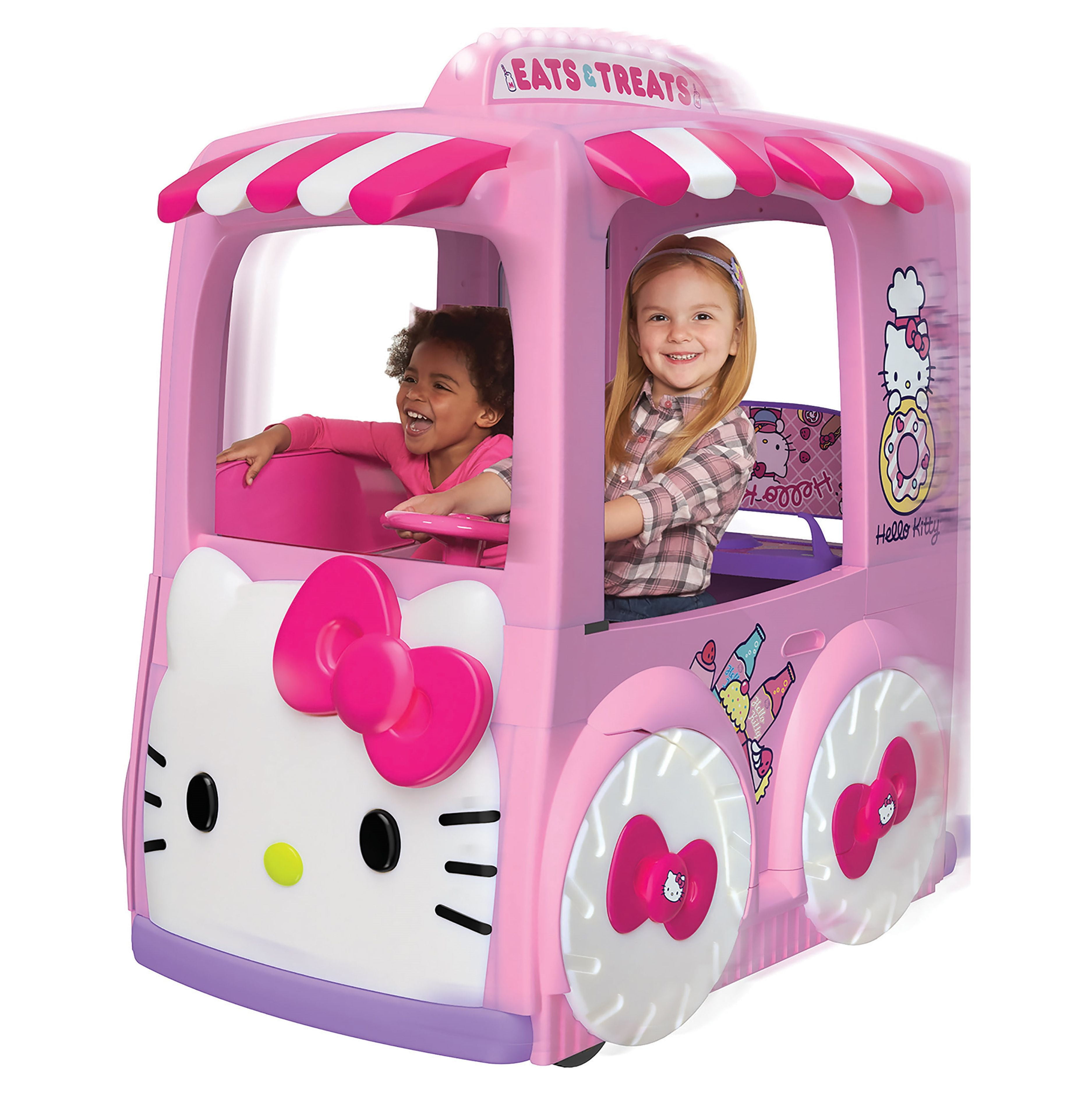 Hello Kitty12 Volt “Eats and Treats” Sweet Food Truck Play-Center Ride-On  for Boys & Girls Ages 3 and up 